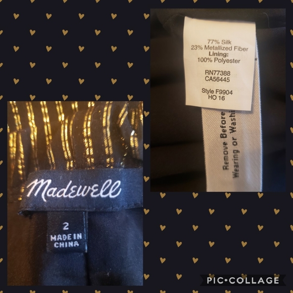 Madewell Silk and Metallic Tie Strap Cami Top - Picture 5 of 6